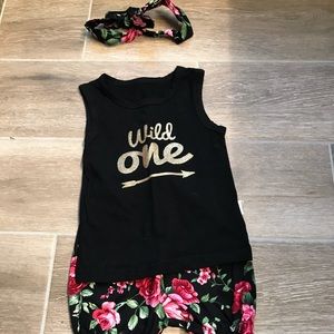Wild one boutique outfit 18-24m